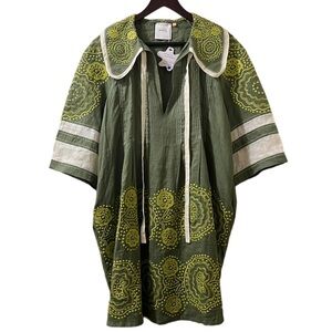 March 11‎ March11 Dress Linen Embroidered Tunic Sz M